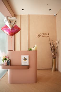 Storefront exterior with signage